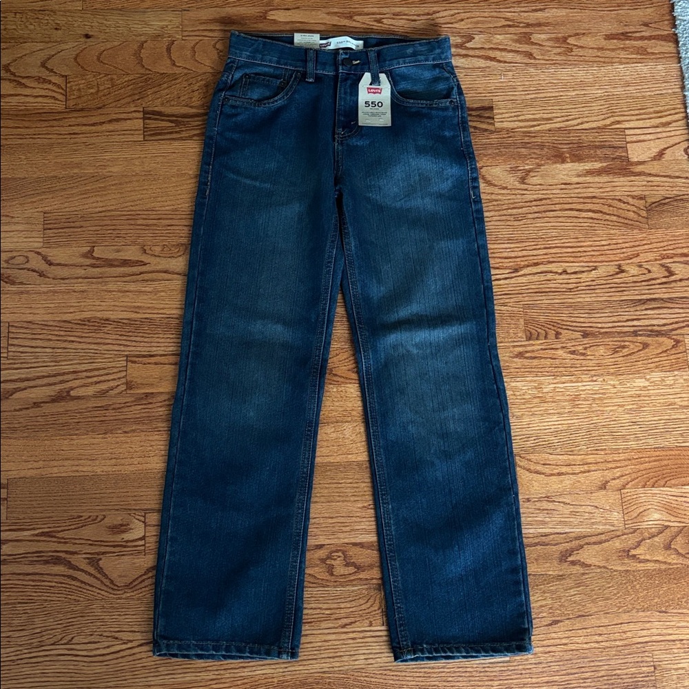 Levi's 550 Relaxed Fit Jeans 12 reg 26x26 Classic Blue Denim perfect NEW w/Tags